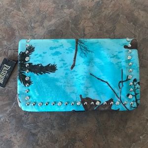 Fashion teal camo purse
